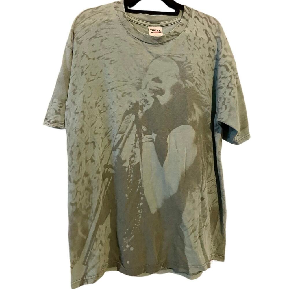 Vintage 90s Janis Joplin Double Sided Rare AOP Shirt Adult XL